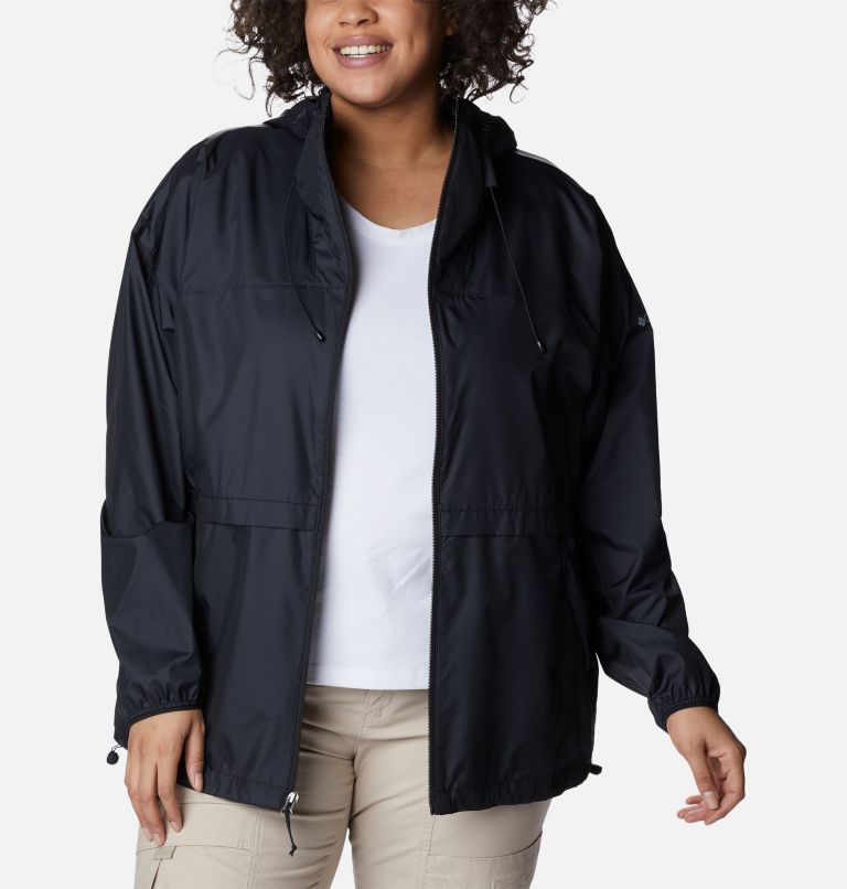 Thumbnail: Women's Alpine Chill Windbreaker Jacket - Plus Size, Color: Black, image 7