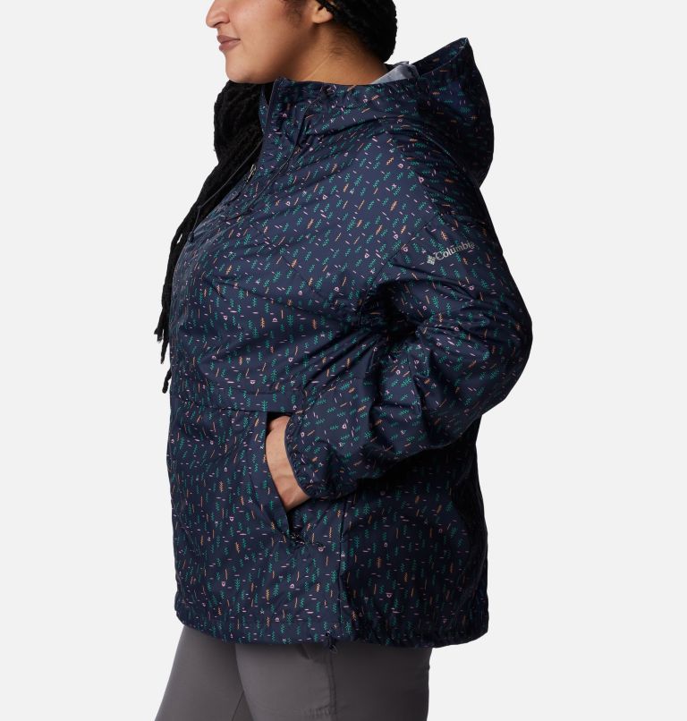 Women's Alpine Chill Windbreaker Jacket - Plus Size, Color: Nocturnal Campdot Print, image 3