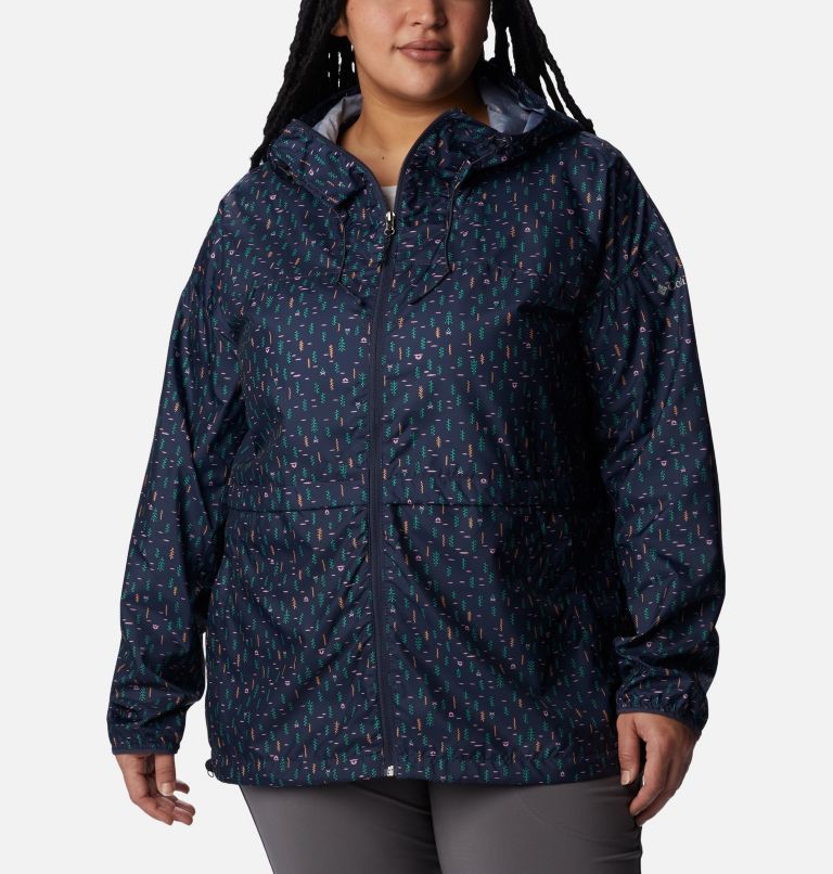 Thumbnail: Women's Alpine Chill Windbreaker Jacket - Plus Size, Color: Nocturnal Campdot Print, image 1