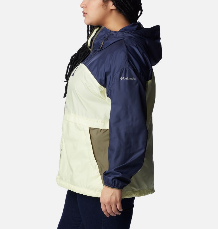 Women's Alpine Chill Windbreaker Jacket - Plus Size, Color: Nocturnal, Endive, Stone Green, image 3