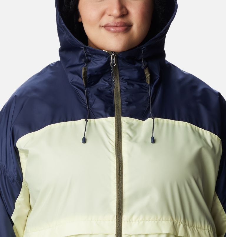 Thumbnail: Women's Alpine Chill Windbreaker Jacket - Plus Size, Color: Nocturnal, Endive, Stone Green, image 4