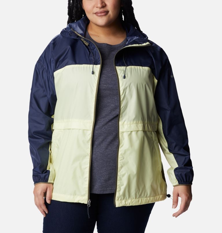 Thumbnail: Women's Alpine Chill Windbreaker Jacket - Plus Size, Color: Nocturnal, Endive, Stone Green, image 7