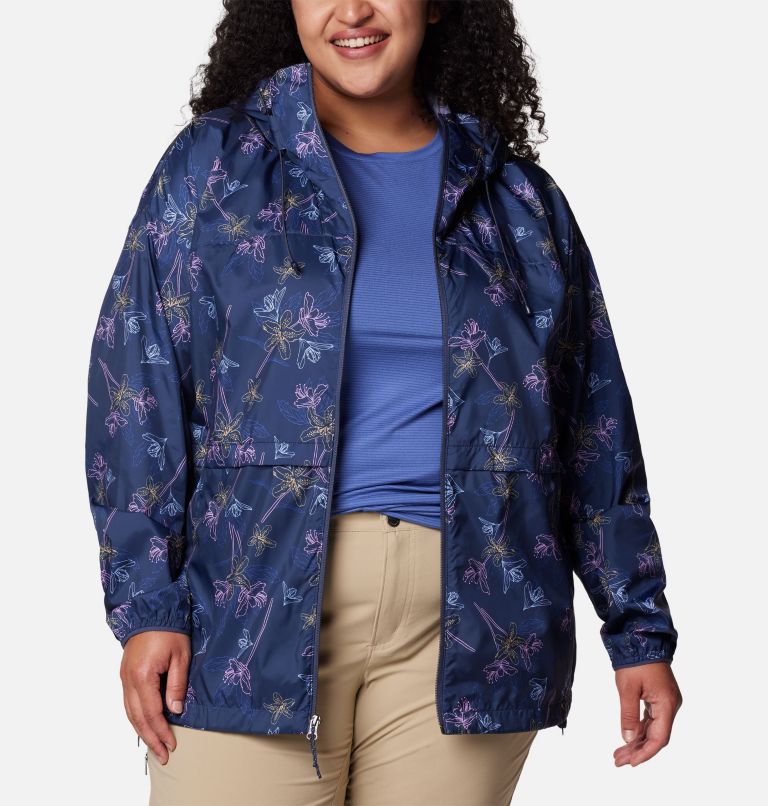 Women's Alpine Chill Windbreaker Jacket - Plus Size, Color: Nocturnal Tigerlines, image 7