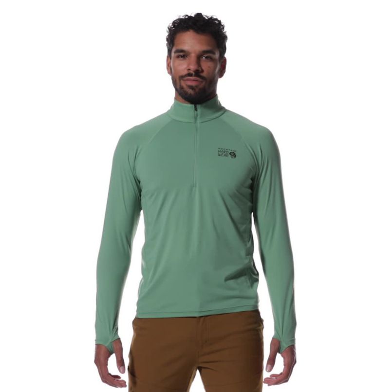 Chandail avec demi-fermeture éclair Crater Lake Homme, Color: Aloe