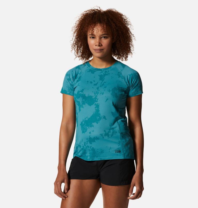 Women's Crater Lake Short Sleeve, Color: Palisades Scatter Dye Print, image 5