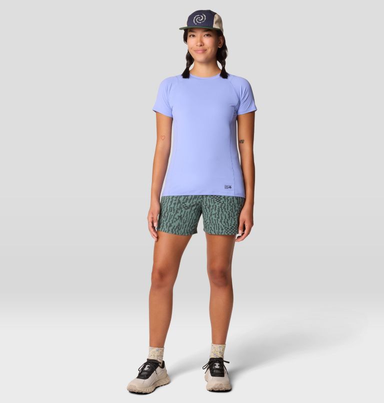 Women's Crater Lake Short Sleeve, Color: Light Illusion, image 6
