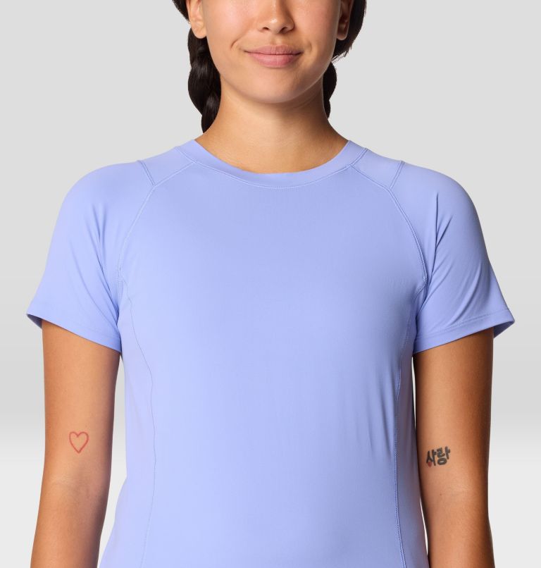 Women's Crater Lake Short Sleeve, Color: Light Illusion, image 4