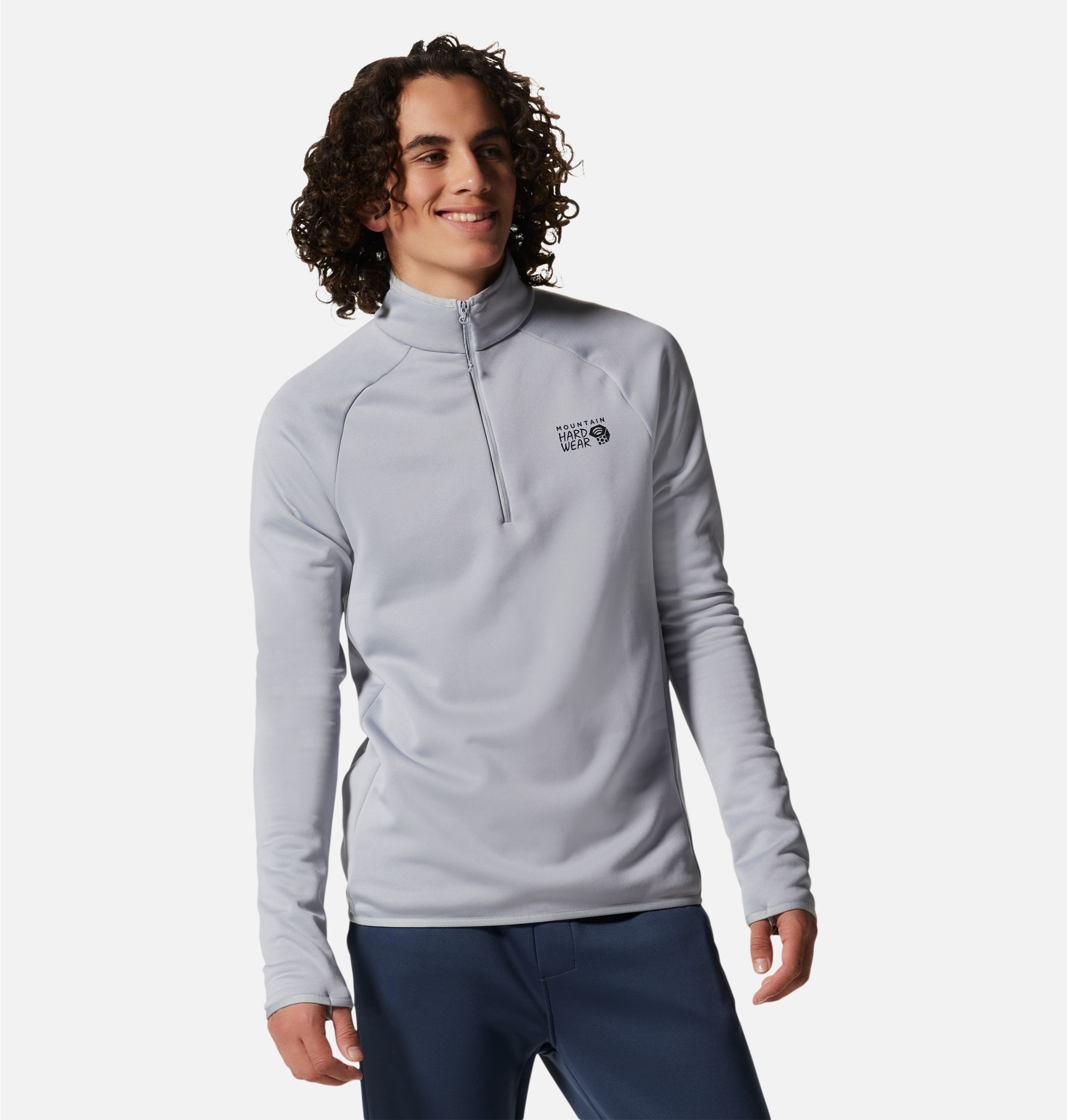 Men's Printed Power Stretch Fleece Half Zip Pullover