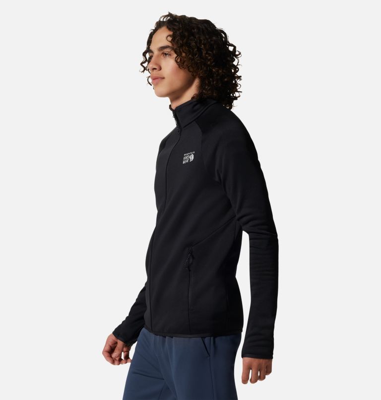 Men's jacket in melange Stretch Performance fleece