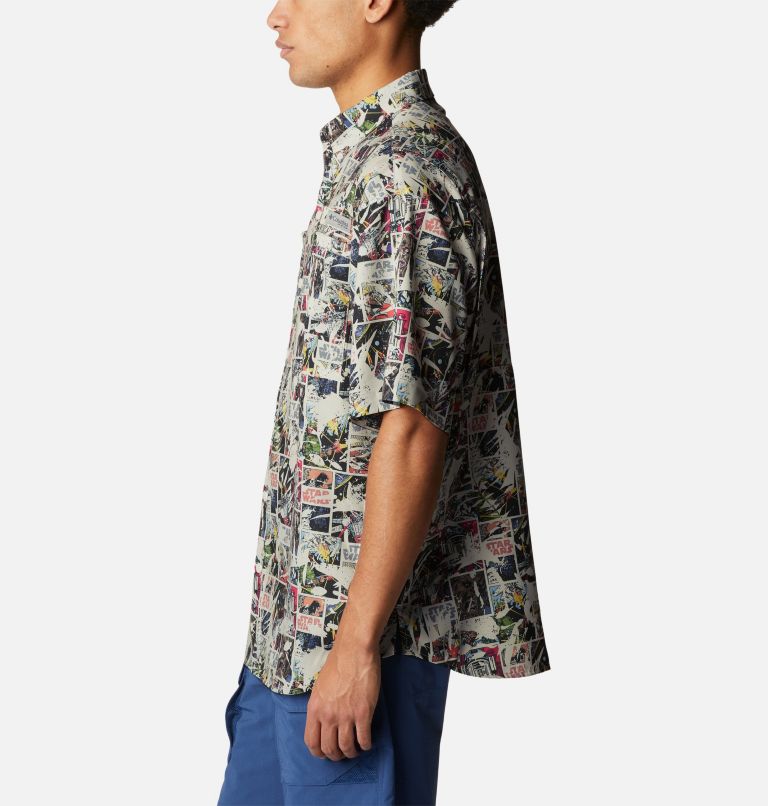 Thumbnail: Men’s Cantina II Super Tamiami Short Sleeve Shirt - Tall, Color: Sea Salt, image 3