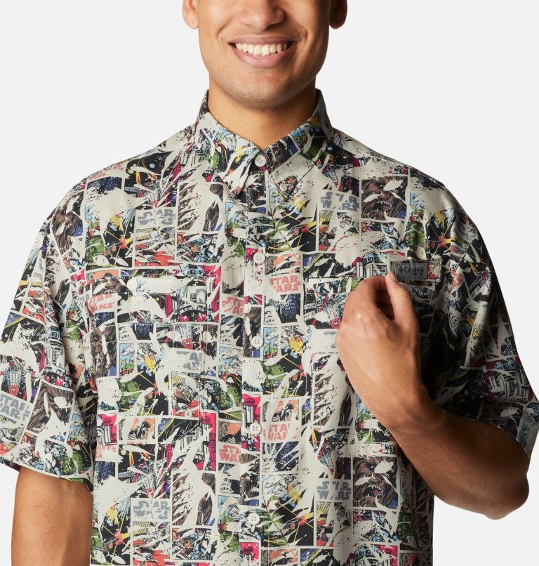 Men’s PFG Cantina II Super Tamiami Short Sleeve Shirt - Tall, Color: Sea Salt, image 4
