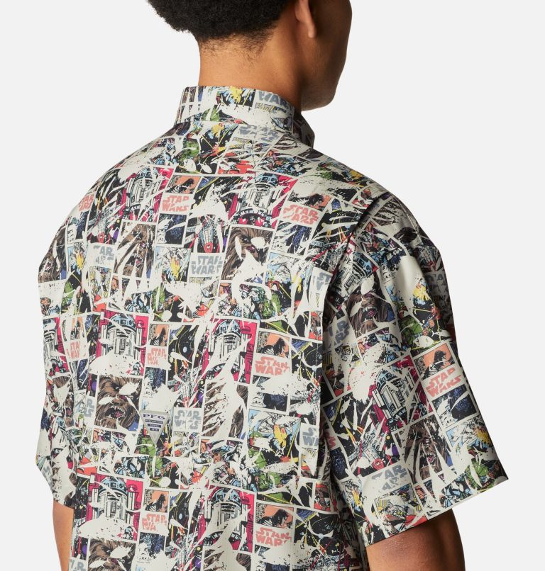 Thumbnail: Men’s Cantina II Super Tamiami Short Sleeve Shirt - Tall, Color: Sea Salt, image 5