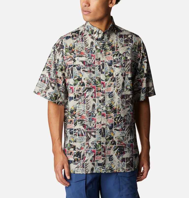 Thumbnail: Men’s Cantina II Super Tamiami Short Sleeve Shirt - Tall, Color: Sea Salt, image 1