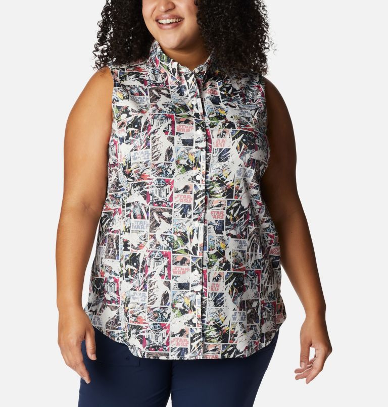 Chemise à manches courtes Cantina II Super Tamiami pour femme - Grandes tailles, Color: Sea Salt, image 1