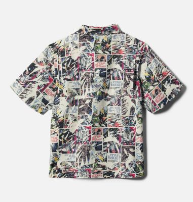 Kids&rsquo; Cantina II Super Tamiami Short Sleeve Shirt, Color: Sea Salt