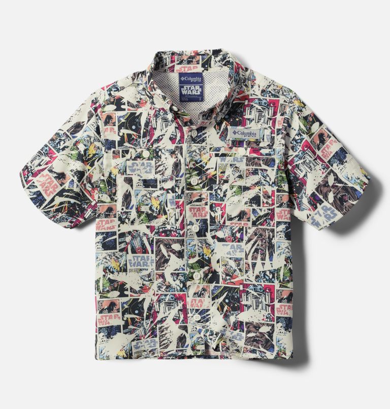 Thumbnail: Kids’ PFG Cantina II Super Tamiami Short Sleeve Shirt, Color: Sea Salt, image 1