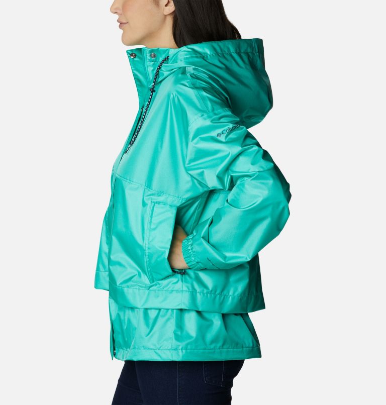 Women's Splash Side Shortie Jacket, Color: Electric Turquoise, image 3