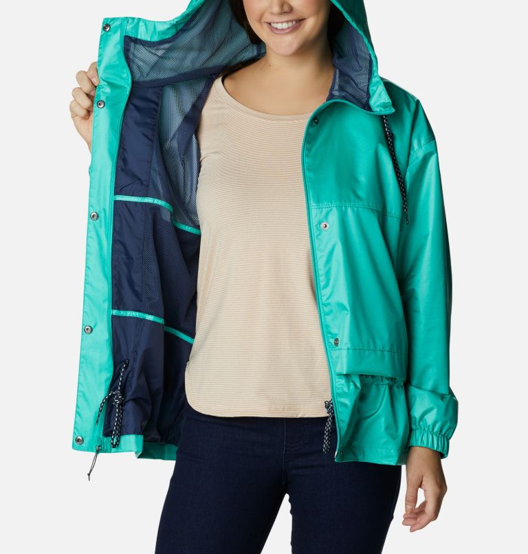 Women's Splash Side Shortie Jacket, Color: Electric Turquoise, image 5