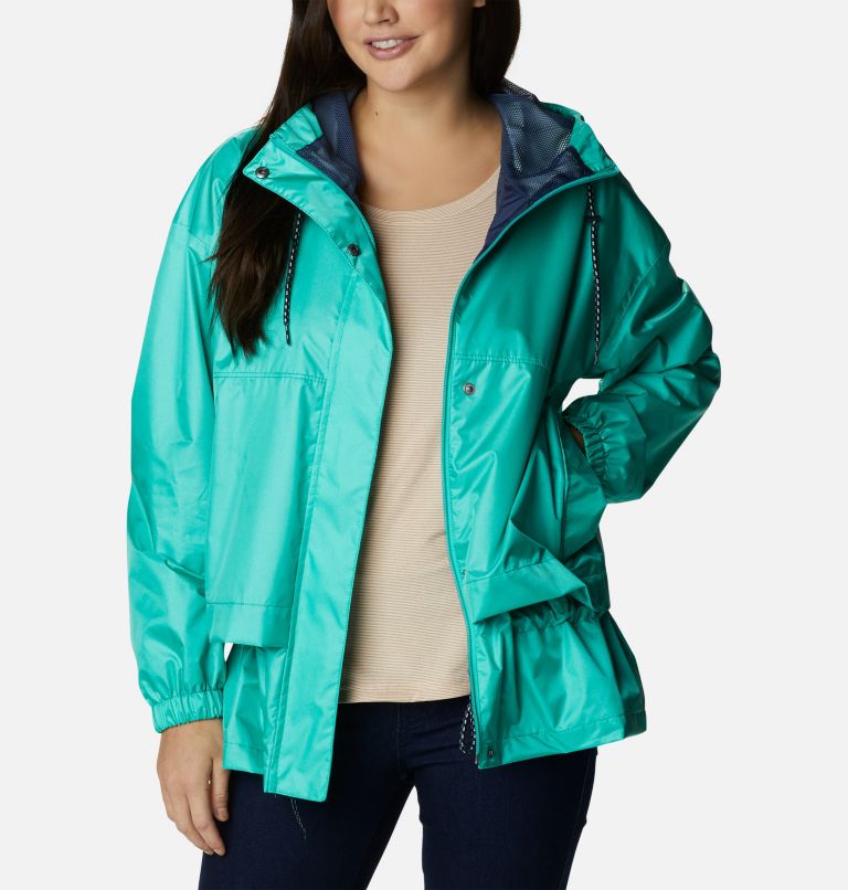 Women's Splash Side Shortie Jacket, Color: Electric Turquoise, image 6