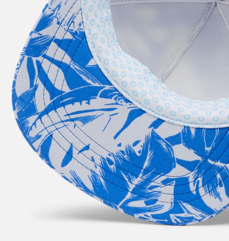 PFG Floating Flat Brim Snap Back | 409 | O/S, Color: Blue Macaw Hawaiian Throwback, image 3