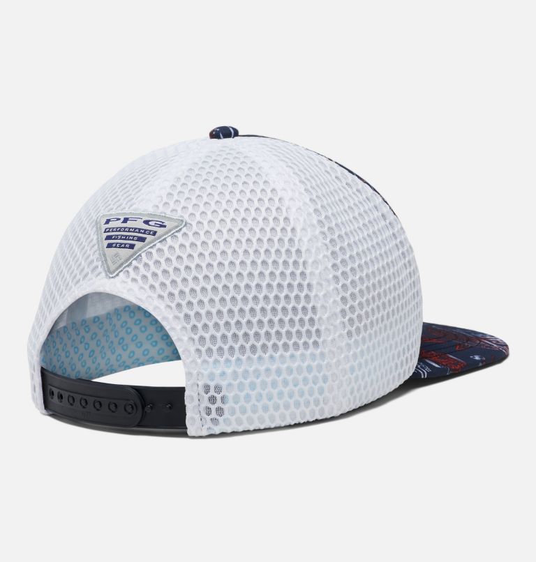 PFG Floating Flat Brim Snap Back | 464 | O/S, Color: Collegiate Navy Tye Dye Print, image 2