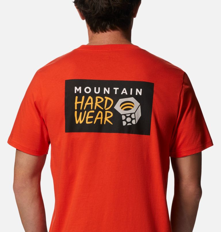 Thumbnail: Men's MHW Logo in a Box Short Sleeve, Color: State Orange, image 5