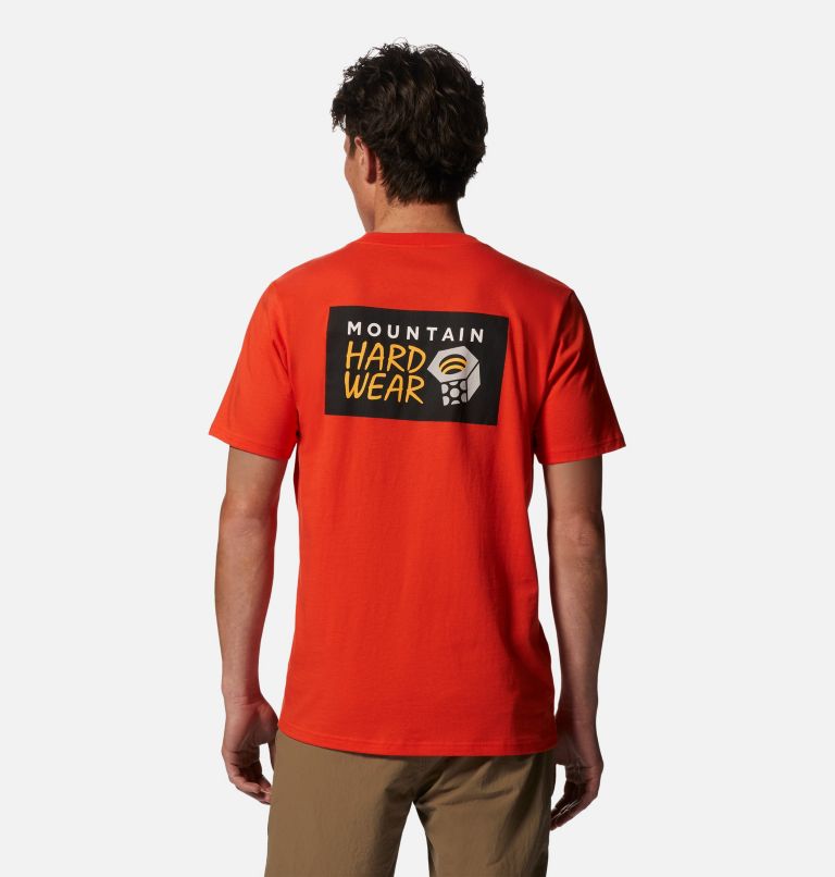 Thumbnail: Men's MHW Logo in a Box Short Sleeve, Color: State Orange, image 2