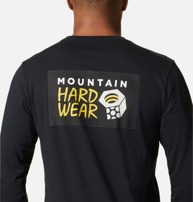 Men's MHW Logo in a Box Long Sleeve, Color: Black, image 5
