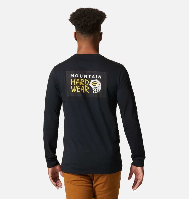 Men's MHW Logo in a Box Long Sleeve, Color: Black, image 2