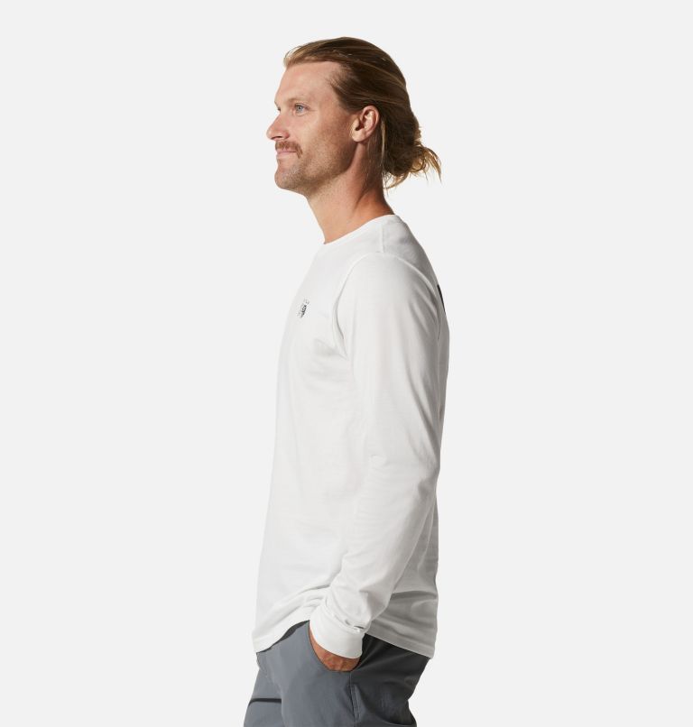 Men's MHW Logo in a Box Long Sleeve, Color: Fogbank