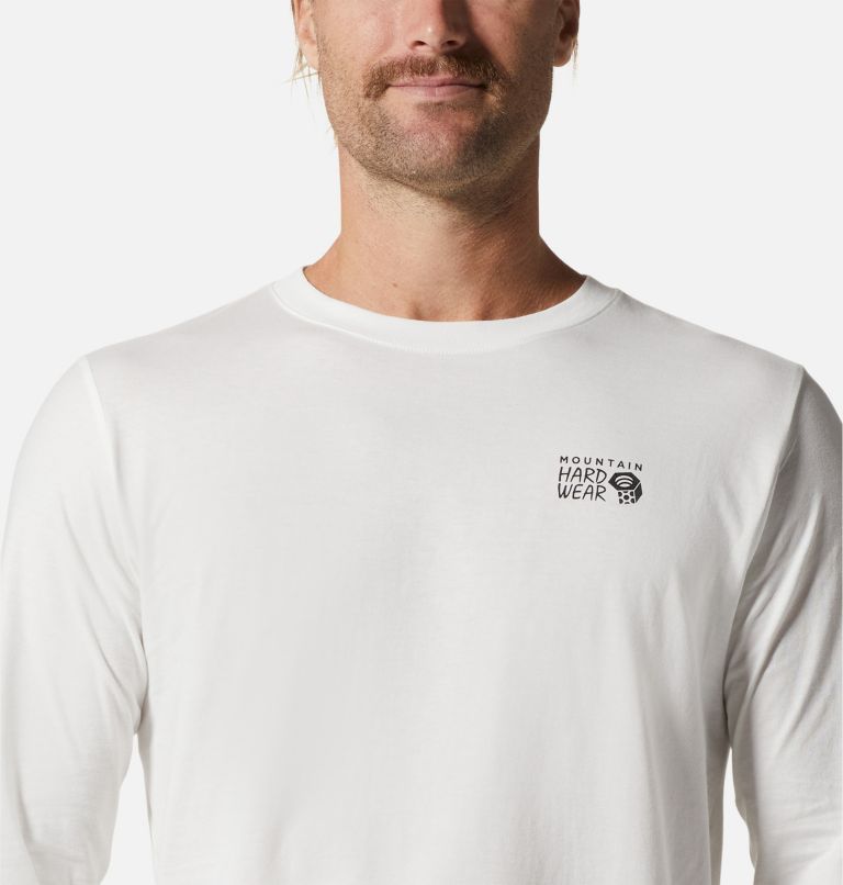 Thumbnail: Men's MHW Logo in a Box Long Sleeve, Color: Fogbank, image 4