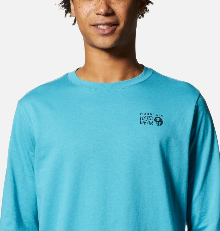 Men's MHW Logo in a Box Long Sleeve, Color: Teton Blue, image 4