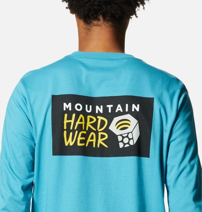 Men's MHW Logo in a Box Long Sleeve, Color: Teton Blue, image 5