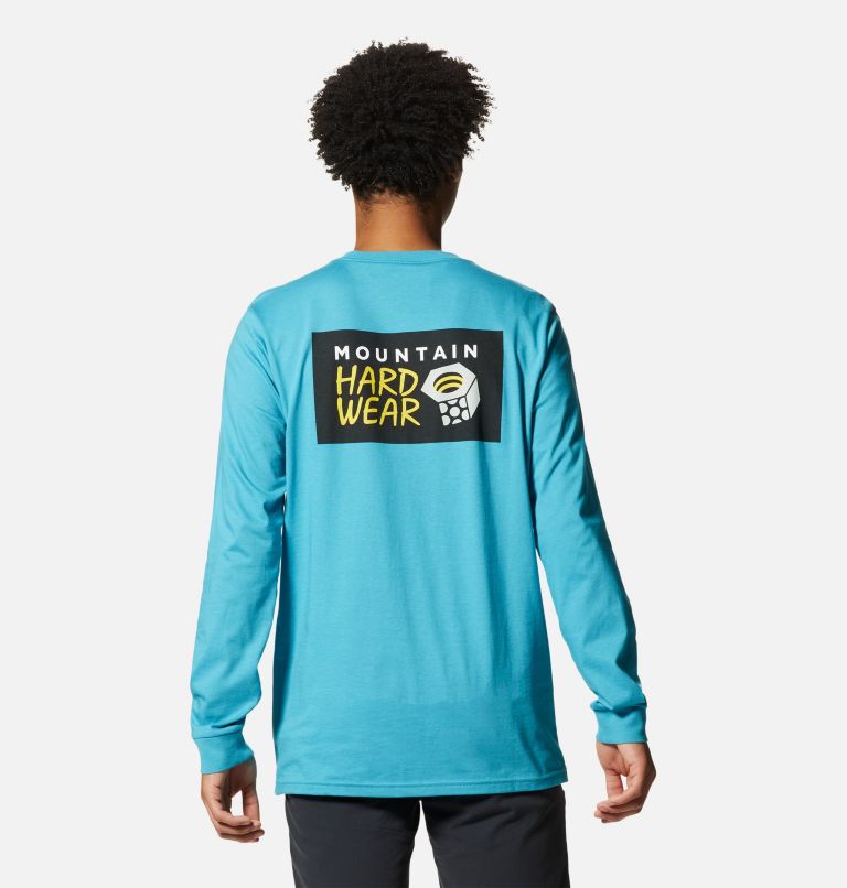 Men's MHW Logo in a Box Long Sleeve, Color: Teton Blue, image 2