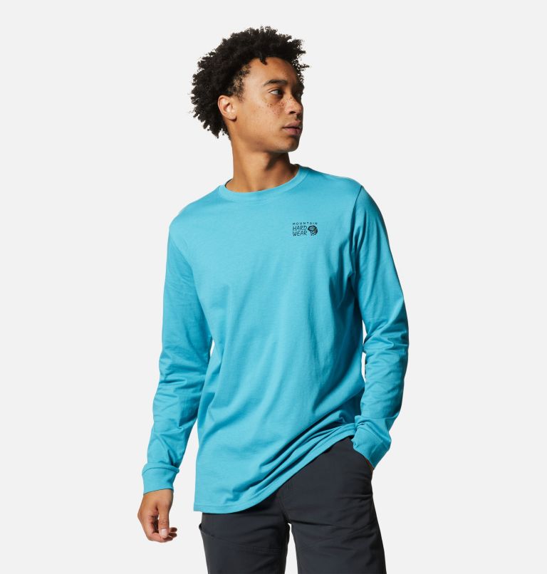 Men's MHW Logo in a Box Long Sleeve, Color: Teton Blue, image 1