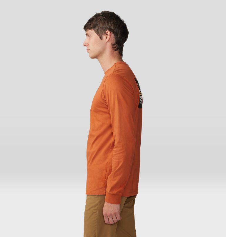 T-shirt à manches longues MHW Logo in a Box Homme, Color: Raw Carnelian, image 3