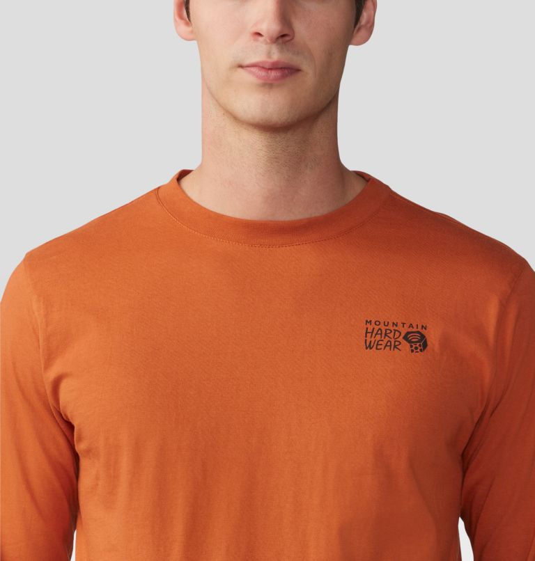 T-shirt à manches longues MHW Logo in a Box Homme, Color: Raw Carnelian, image 4