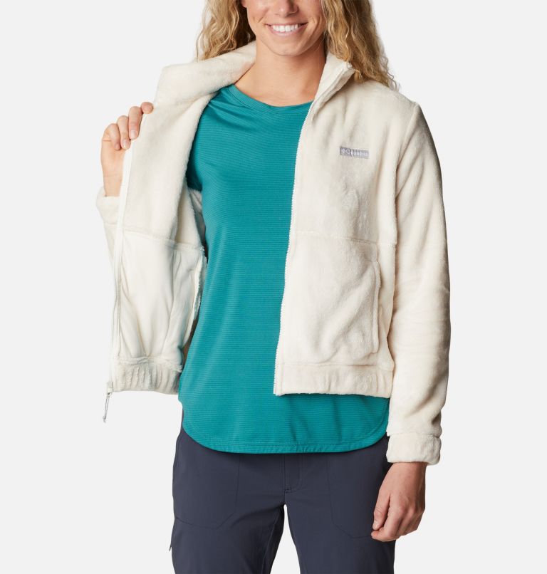 Fireside Sherpa Fleece-Jacke für Frauen, Color: Chalk