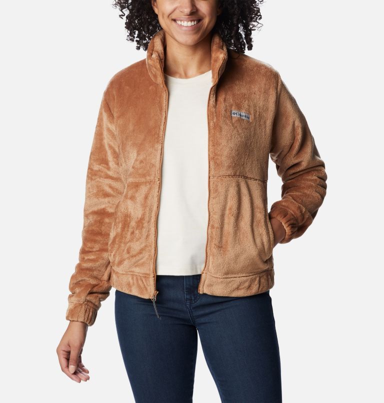 Chaqueta de forro polar sherpa corta Fireside™ para mujer