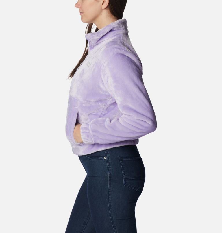 Women’s Fireside Cropped Sherpa Fleece Jacket, Color: Frosted Purple, image 3