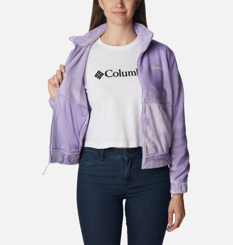 Women’s Fireside Cropped Sherpa Fleece Jacket, Color: Frosted Purple, image 5