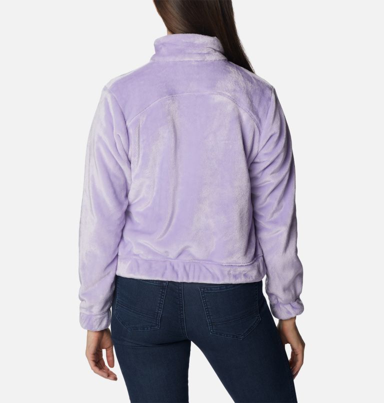 Women’s Fireside Cropped Sherpa Fleece Jacket, Color: Frosted Purple, image 2