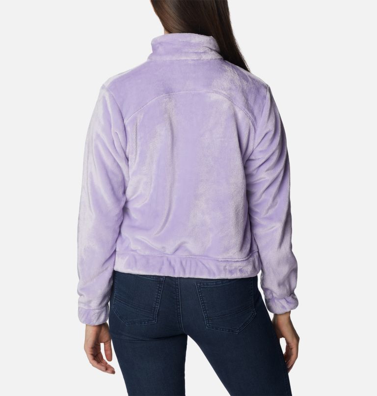 Thumbnail: Women’s Fireside Cropped Sherpa Fleece Jacket, Color: Frosted Purple, image 2