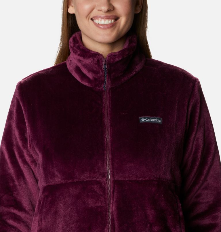 Women’s Fireside Sherpa Fleece Jacket, Color: Marionberry, image 4