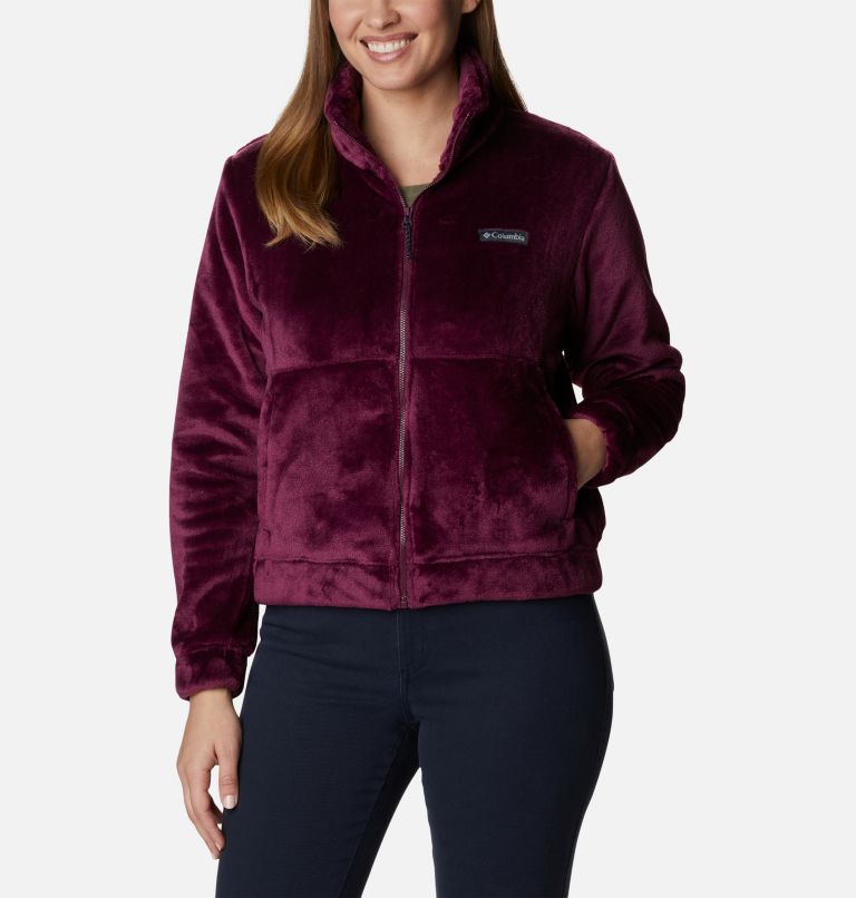Giacca in pile Sherpa Fireside da donna, Color: Marionberry, image 1