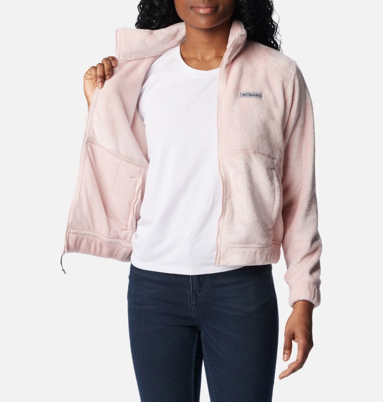Thumbnail: Women's Fire Side Full Zip Jacket, Color: Dusty Pink, image 5