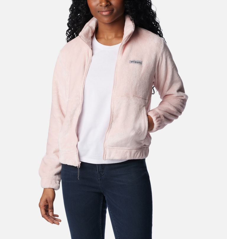Thumbnail: Women's Fire Side Full Zip Jacket, Color: Dusty Pink, image 6