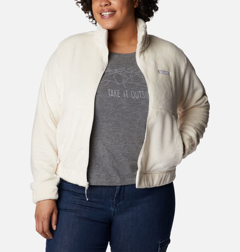 Thumbnail: Women's Fireside Full Zip Jacket - Plus Size, Color: Chalk, image 6