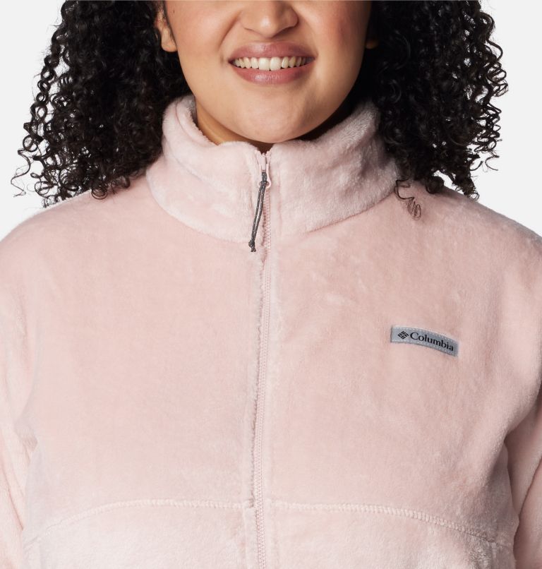 Thumbnail: Women's Fire Side Full Zip Jacket - Plus Size, Color: Dusty Pink, image 4