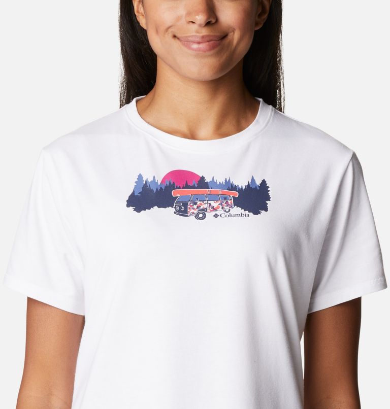Thumbnail: Women’s Sun Trek II Technical Graphic T-Shirt, Color: White, Van Life 3, image 4